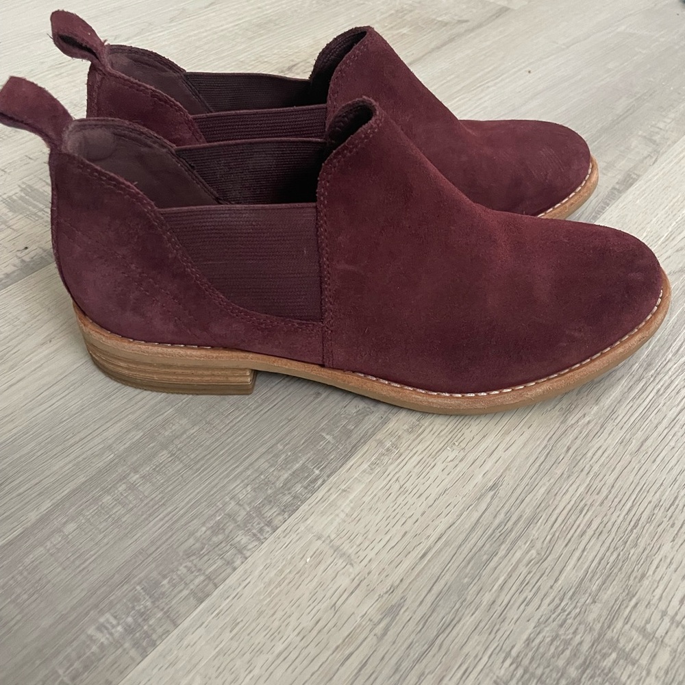 Clark’s Burgundy Suede Ankle Boots